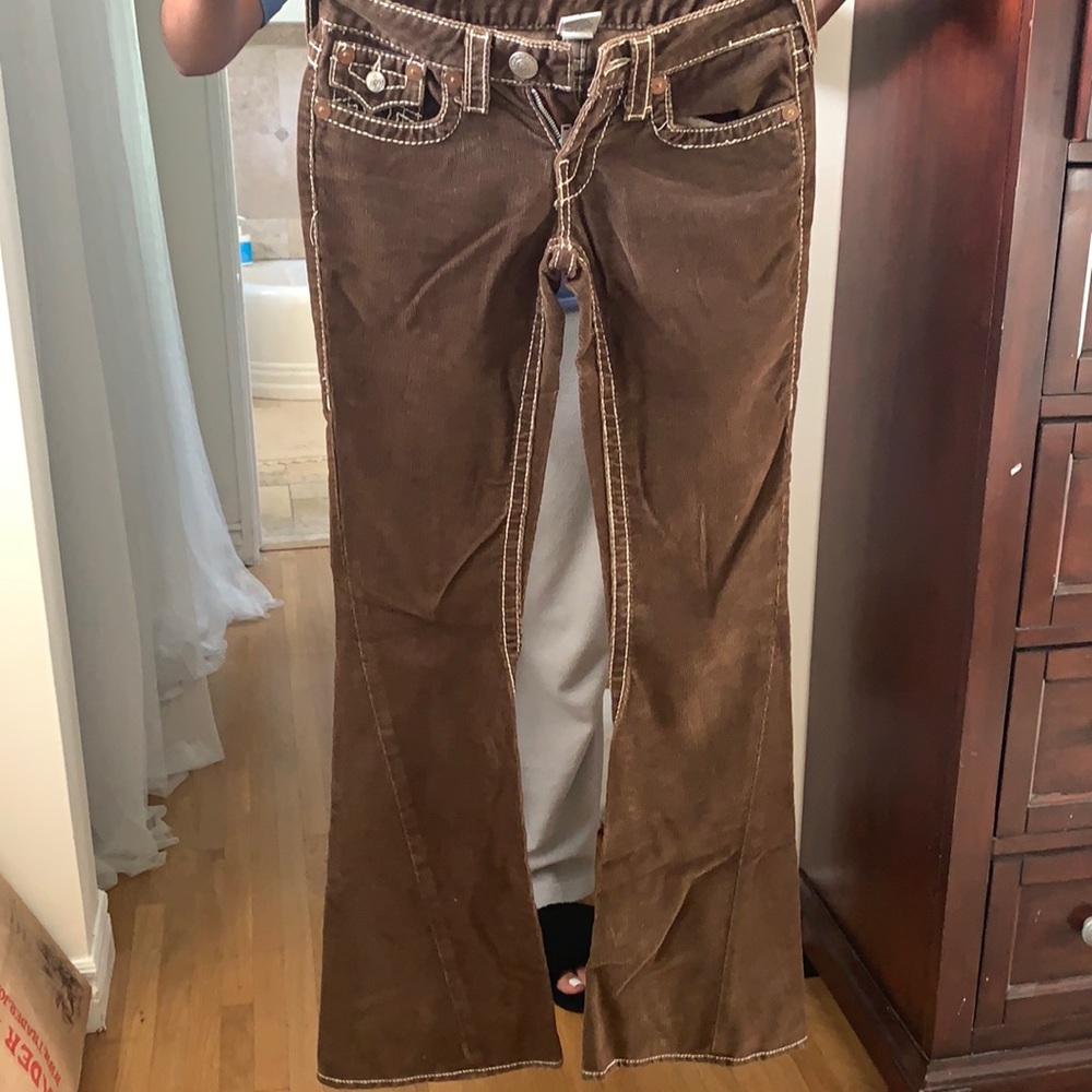 True Religion Flare leg corduroy pants 27 waist